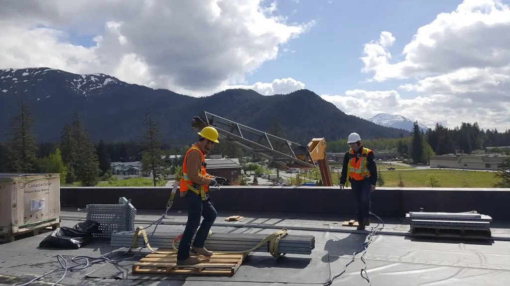 RES employees on construction site