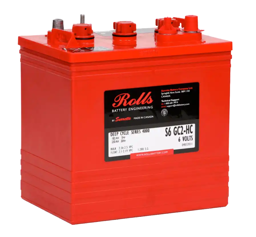 Surrette S6GC2 HC 6 Volt Deep Cycle Solar Battery